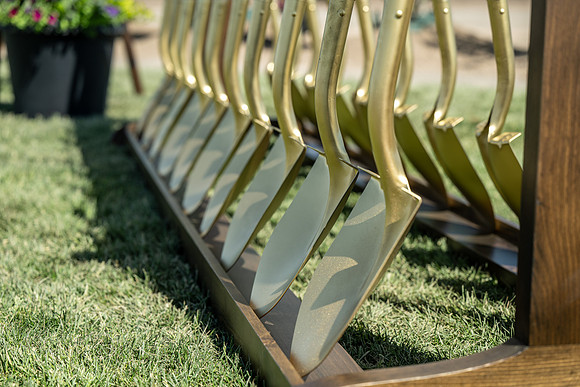 Teton River Temple Groundbreaking ceremony on a beautiful clear morning in North Rexburg, Idaho.