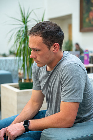 Student model depicting a student with anxiety.